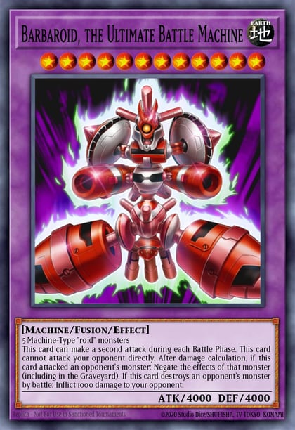 Barbaroid, the Ultimate Battle Machine, Yu-Gi-Oh! GX Manga Promotional Cards YG08-EN001