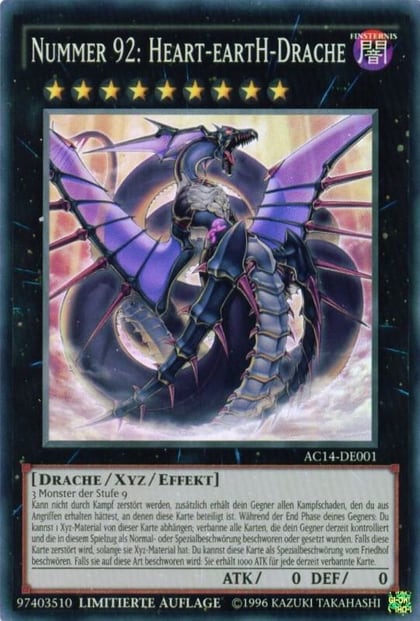 Number 92: Heart-eartH Dragon (German) - "Nummer 92: Heart-eartH-Drache", Advent Calendar 2014 (Adventskalender ZEXAL-Edition) AC14-DE001