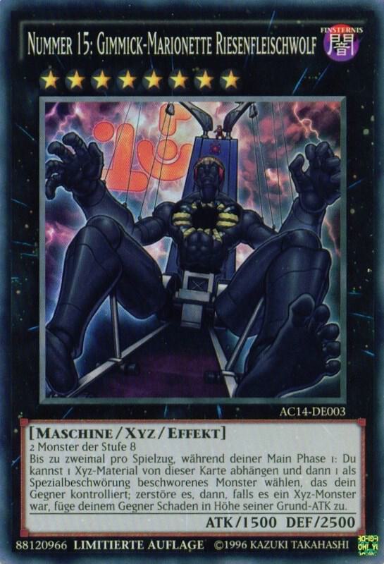 Number 15: Gimmick Puppet Giant Grinder (German) - "Nummer 15: Gimmick-Marionette Riesenfleischwolf", Advent Calendar 2014 (Adventskalender ZEXAL-Edition) AC14-DE003