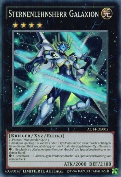 Starliege Lord Galaxion (German) - "Sternenlehnsherr Galaxion", Advent Calendar 2014 (Adventskalender ZEXAL-Edition) AC14-DE005