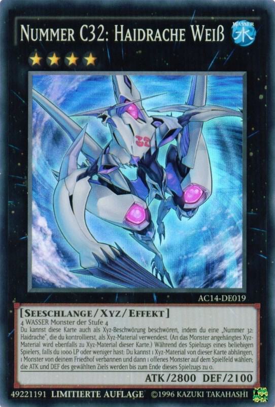 Number C32: Shark Drake Veiss (German) - "Nummer C32: Haidrache Weiß", Advent Calendar 2014 (Adventskalender ZEXAL-Edition) AC14-DE019