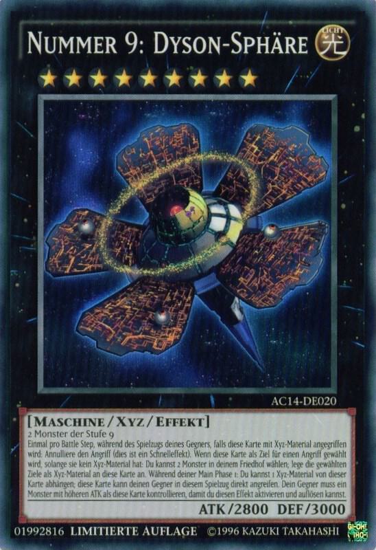 Number 9: Dyson Sphere (German) - "Nummer 9: Dyson-Sphäre", Advent Calendar 2014 (Adventskalender ZEXAL-Edition) AC14-DE020
