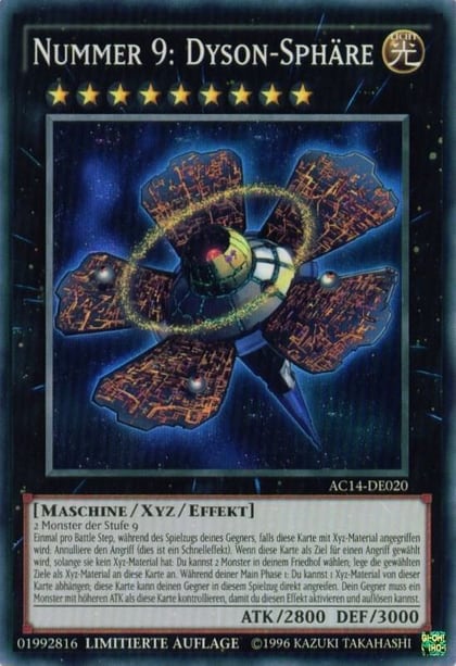 Number 9: Dyson Sphere (German) - "Nummer 9: Dyson-Sphäre", Advent Calendar 2014 (Adventskalender ZEXAL-Edition) AC14-DE020