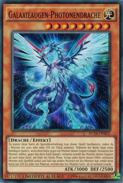 Galaxy-Eyes Photon Dragon (German) - "Galaxieaugen-Photonendrache", Advent Calendar 2014 (Adventskalender ZEXAL-Edition) AC14-DE022