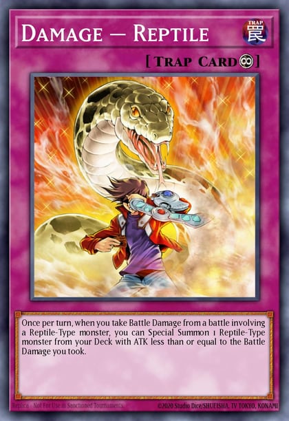 Damage = Reptile, Ancient Guardians ANGU-EN058