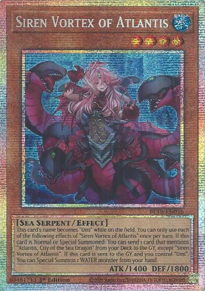 Siren Vortex of Atlantis (Starlight Rare), Beyond the Brave BETB-EN016