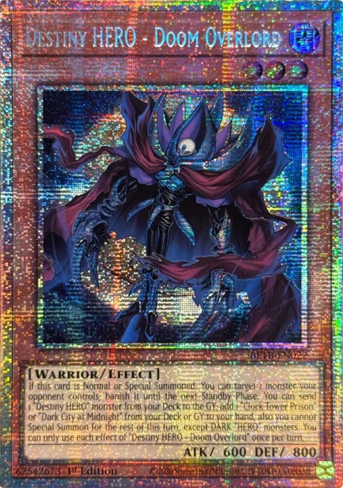 Destiny HERO - Doom Overlord (Starlight Rare), Beyond the Brave BETB-EN022