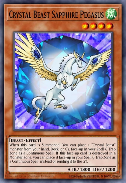 Crystal Beast Sapphire Pegasus, Battles of Legend: Crystal Revenge BLCR-EN053