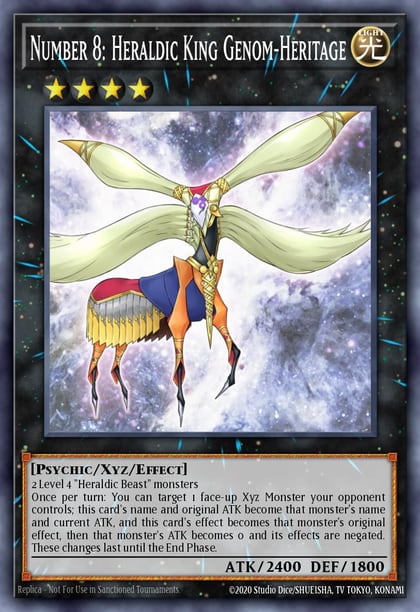 Number 8: Heraldic King Genom-Heritage, Battles of Legend: Monster Mayhem BLMM-EN152