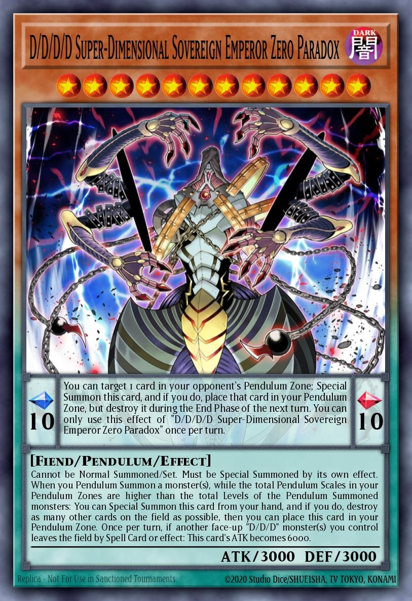 D/D/D/D Super-Dimensional Sovereign Emperor Zero Paradox, Battles of Legend: Monstrous Revenge BLMR-EN046