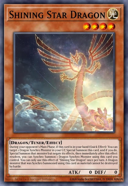 Shining Star Dragon (Quarter Century Secret Rare), Battles of Legend: Terminal Revenge BLTR-EN002