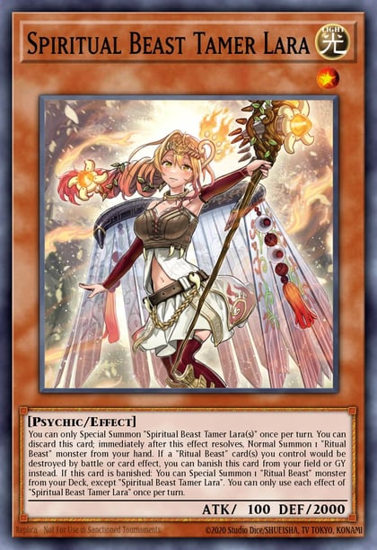 Spiritual Beast Tamer Lara (Quarter Century Secret Rare), Battles of Legend: Terminal Revenge BLTR-EN017