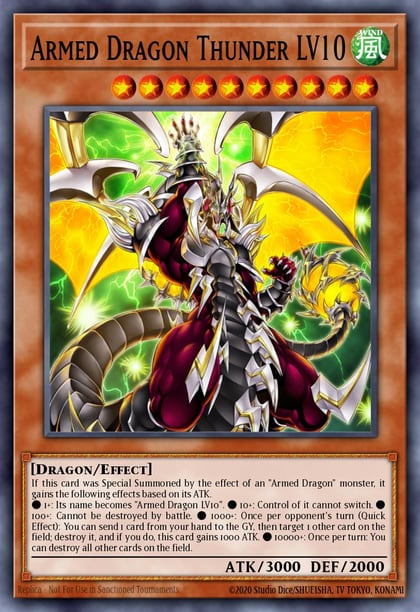 Armed Dragon Thunder LV10 (Starlight Rare), Blazing Vortex BLVO-EN001