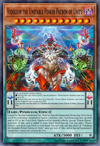 Vidolium the Unstable Power Patron of Unity, Blazing Dominion BLZD-EN010