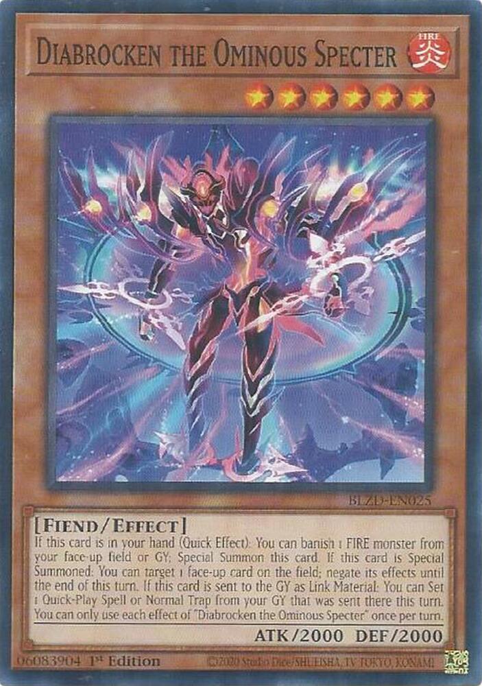 Diabrocken the Ominous Specter, Blazing Dominion BLZD-EN025