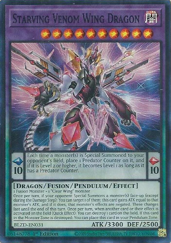 Starving Venom Wing Dragon, Blazing Dominion BLZD-EN031