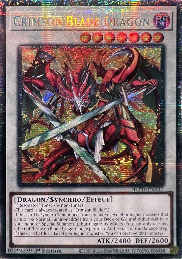 Crimson Blade Dragon (Starlight Rare), Blazing Dominion BLZD-EN037