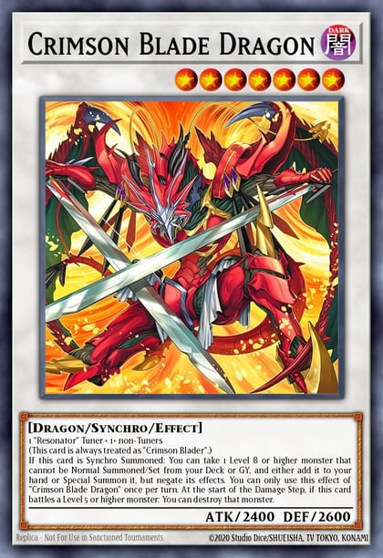 Crimson Blade Dragon (Starlight Rare), Blazing Dominion BLZD-EN037
