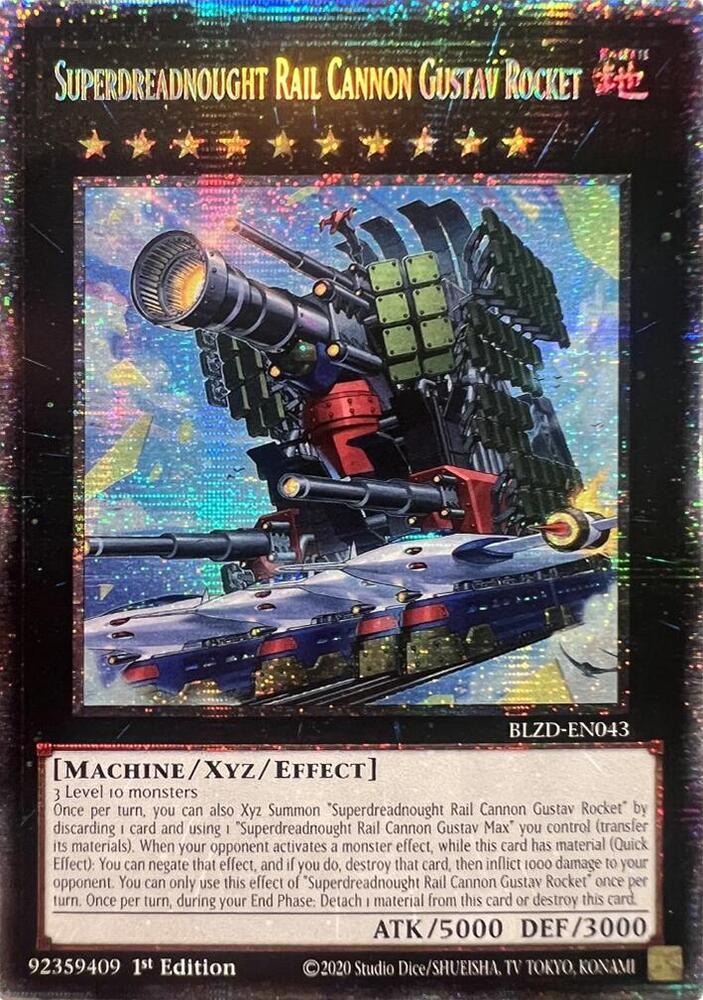 Superdreadnought Rail Cannon Gustav Rocket (Starlight Rare), Blazing Dominion BLZD-EN043