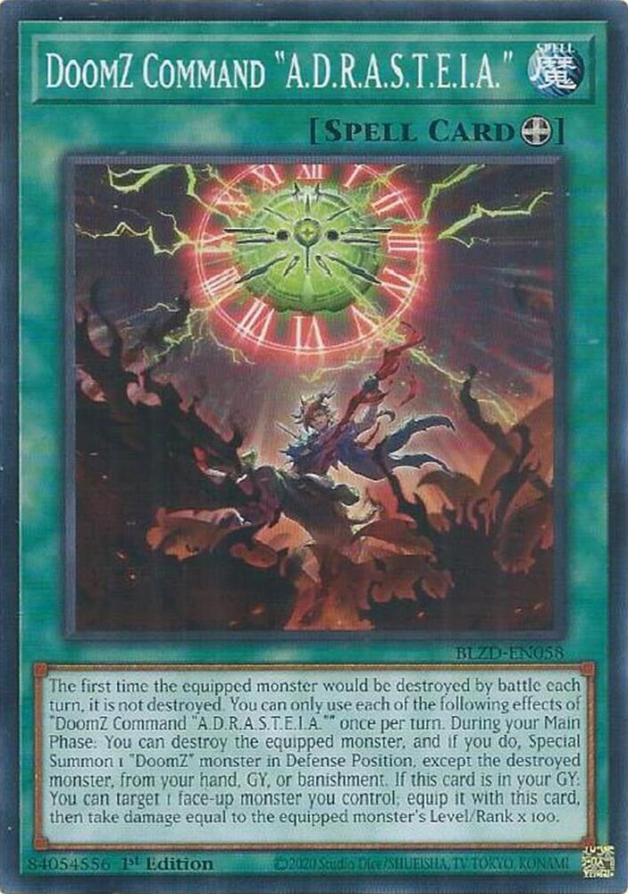 DoomZ Command "A.D.R.A.S.T.E.I.A.", Blazing Dominion BLZD-EN058