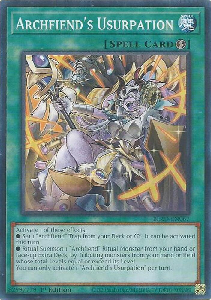 Archfiend's Usurpation, Blazing Dominion BLZD-EN067