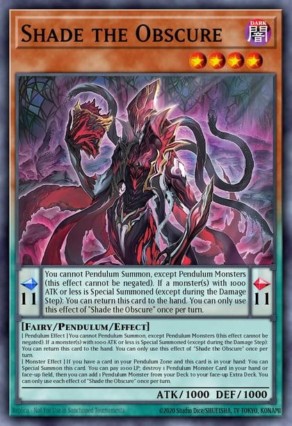 Shade the Obscure (Starlight Rare), Blazing Dominion BLZD-EN083