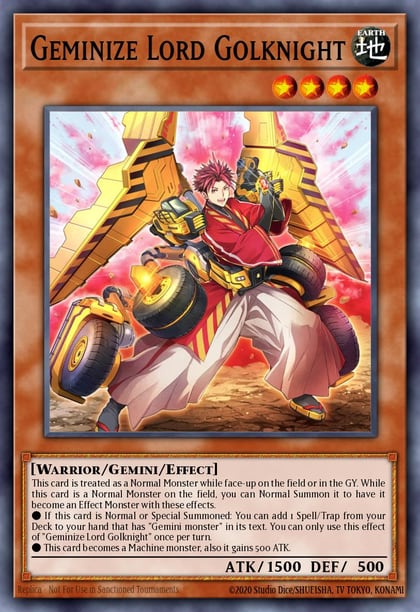 Geminize Lord Golknight, Burst of Destiny BODE-EN032