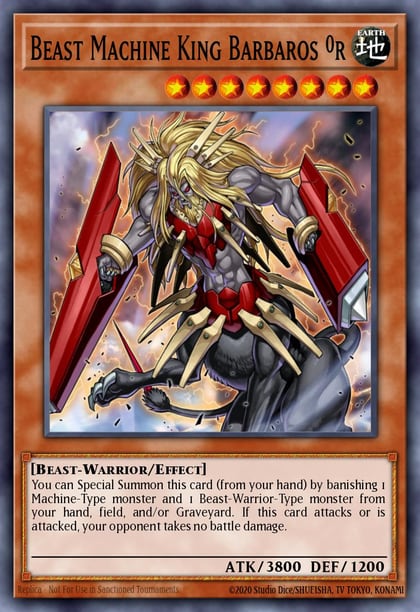 Beast Machine King Barbaros Ur (Mosaic Rare), Battle Pack 2: War of the Giants BP02-EN084