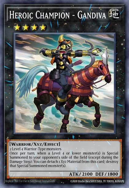 Heroic Champion - Gandiva (Shatterfoil), Battle Pack 3: Monster League BP03-EN124