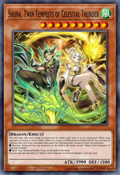 Shiina, Twin Tempests of Celestial Thunder (Starlight Rare), Burst Protocol BPRO-EN027