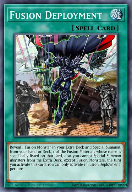 Fusion Deployment (Secret Rare), THE CHRONICLES DECK: The Fallen & The Virtuous (All-Foil Edition) CH01-EN029