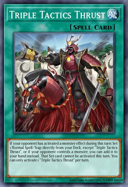 Triple Tactics Thrust (Secret Rare), THE CHRONICLES DECK: The Fallen & The Virtuous (All-Foil Edition) CH01-EN030