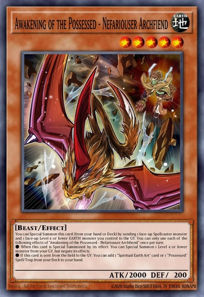 Awakening of the Possessed - Nefariouser Archfiend, THE CHRONICLES DECK: Spirit Charmers (All-Foil Edition) CH02-EN020