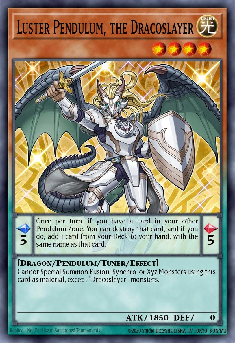 Luster Pendulum, the Dracoslayer, Clash of Rebellions CORE-EN025