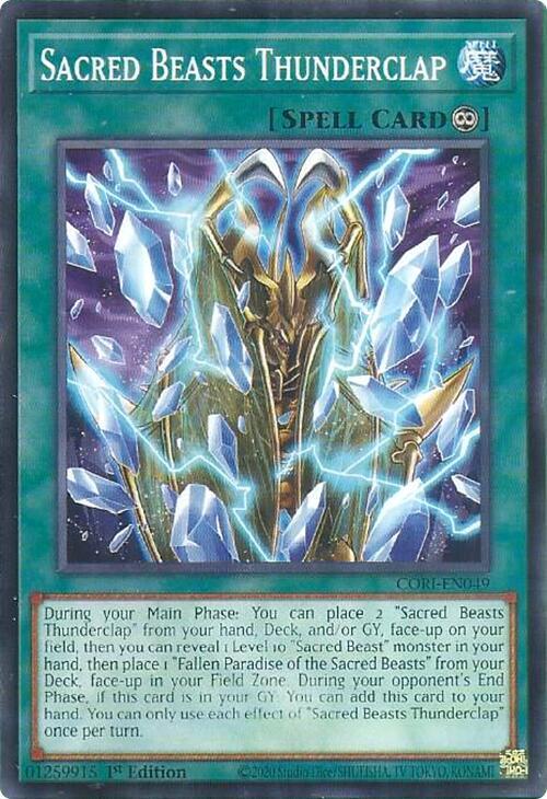 Sacred Beasts Thunderclap, Chaos Origins CORI-EN049