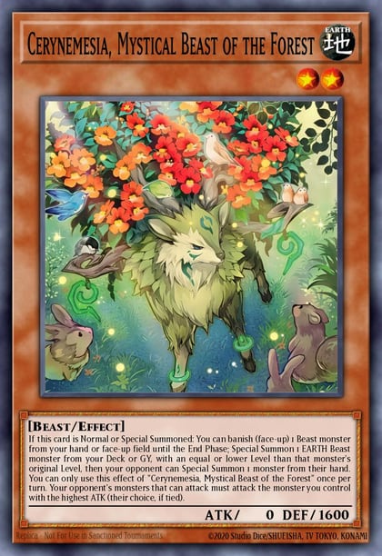 Cerynemesia, Mystical Beast of the Forest, Chaos Origins CORI-EN087