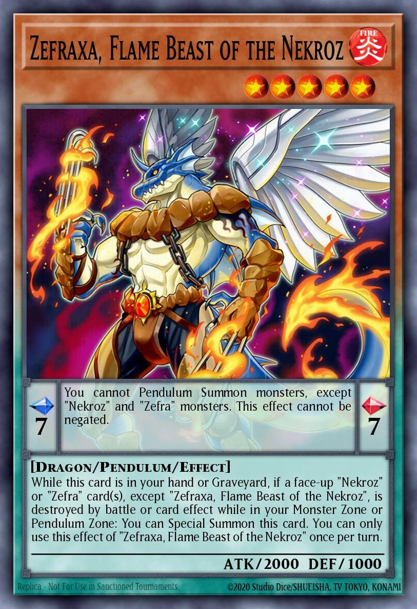 Zefraxa, Flame Beast of the Nekroz, Crossed Souls CROS-EN027