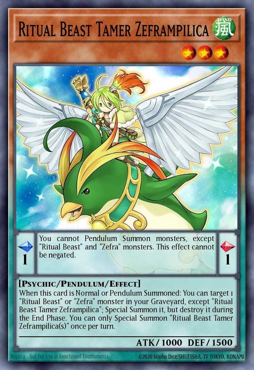Ritual Beast Tamer Zeframpilica, Crossed Souls CROS-EN028
