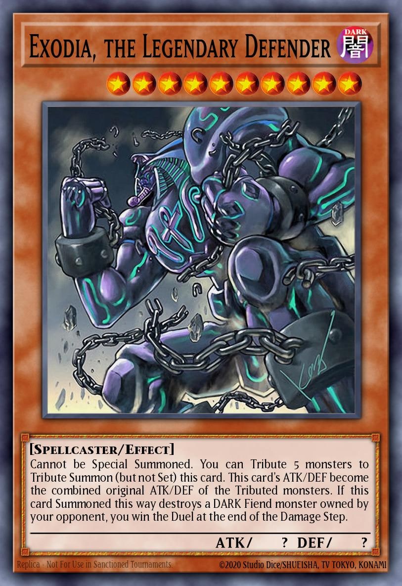 Exodia, the Legendary Defender, 2019 Gold Sarcophagus Tin TN19-EN003
