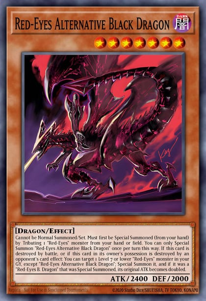 Red-Eyes Alternative Black Dragon, 2019 Gold Sarcophagus Tin TN19-EN005