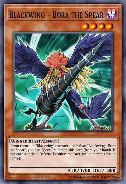 Blackwing - Bora the Spear (Bronze), Duelist League Promo DL09-EN011