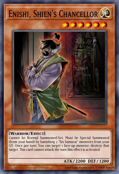 Enishi, Shien's Chancellor (Blue), Duelist League Promo DL12-EN009