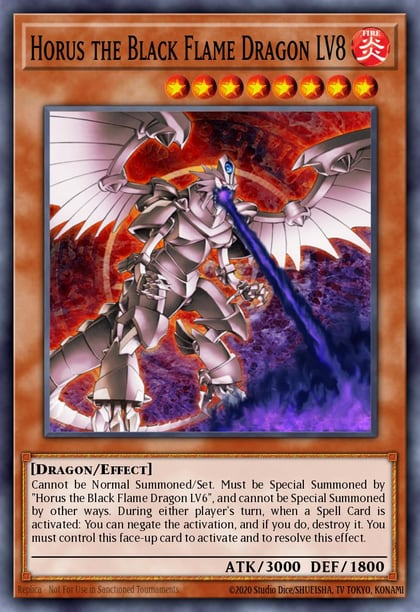 Horus the Black Flame Dragon LV8 (Purple), Duelist League Promo DL17-EN002