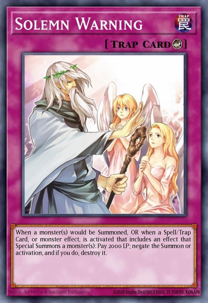 Solemn Warning (Purple), Duelist League Promo DL18-EN019