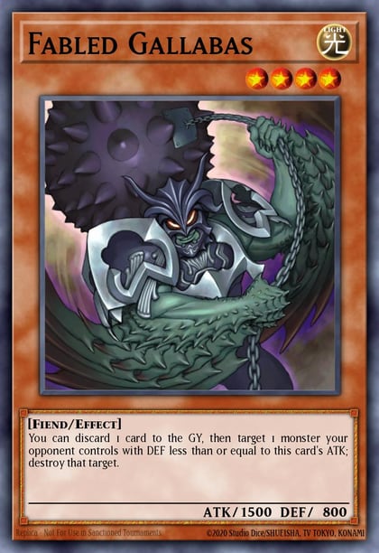 Fabled Gallabas, Duel Terminal 2 DT02-EN063