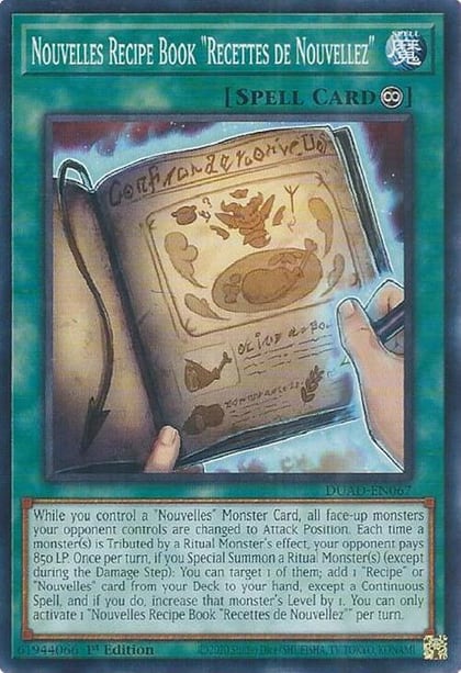 Nouvelles Recipe Book "Recettes de Nouvellez", Duelist's Advance DUAD-EN067