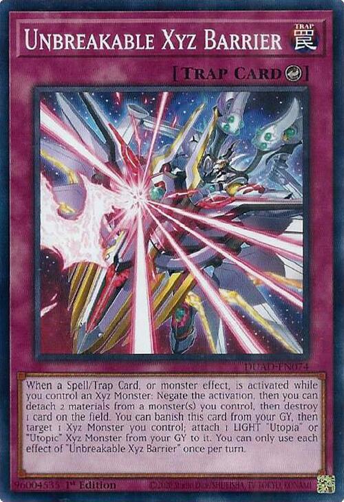 Unbreakable Xyz Barrier, Duelist's Advance DUAD-EN074