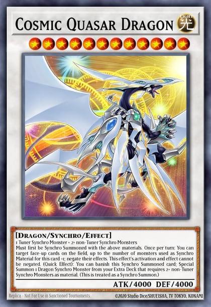 Cosmic Quasar Dragon (Quarter Century Secret Rare), Duelist Nexus DUNE-EN037