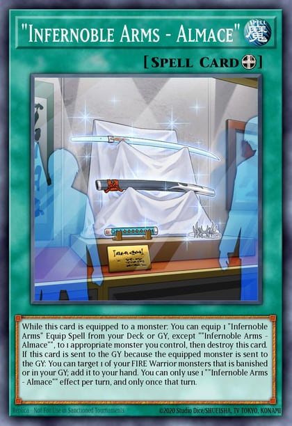 "Infernoble Arms - Almace" (Quarter Century Secret Rare), Duelist Nexus DUNE-EN056