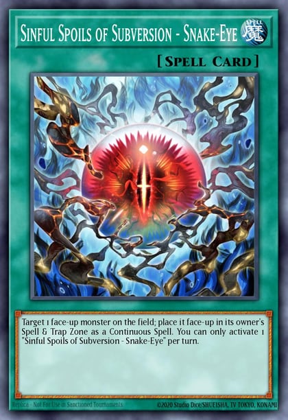Sinful Spoils of Subversion - Snake-Eye (Quarter Century Secret Rare), Duelist Nexus DUNE-EN060